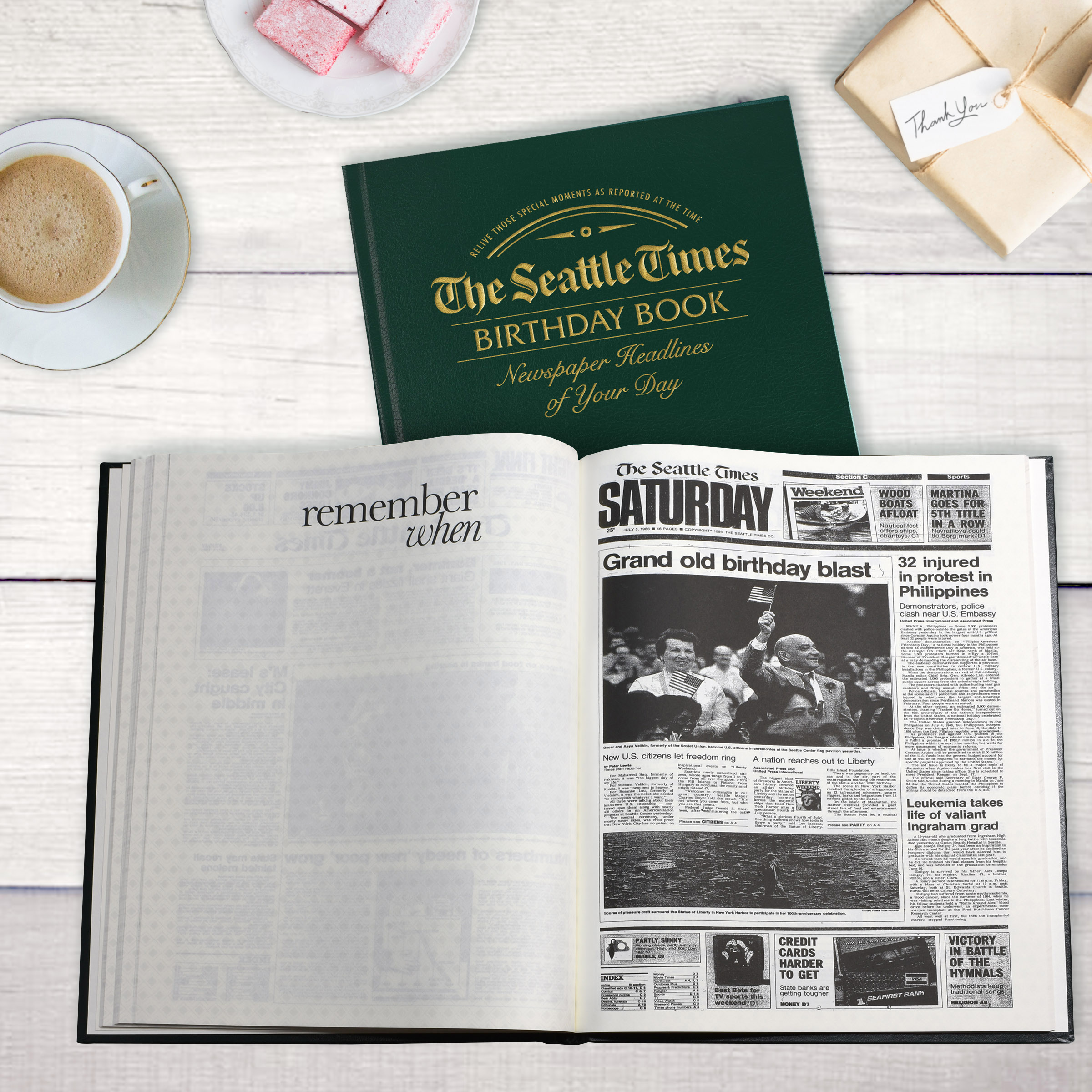 Seattle Times Birthday Newspaper Book - Historic Newspapers US